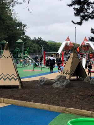The new play area in the Castle Grounds