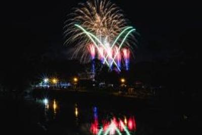 Fireworks over the castle grounds