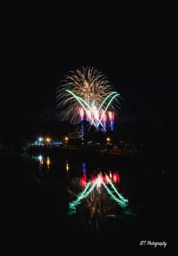 Fireworks over the castle grounds