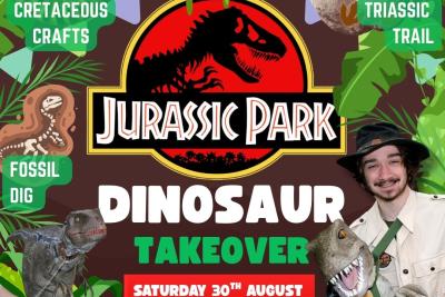 Dino Take over poster for Ankerside Tamworth 