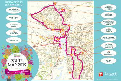 Tamworth-in-Bloom-route